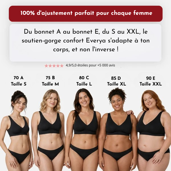 Soutien-gorge confort Everya sans coutures et sans armatures